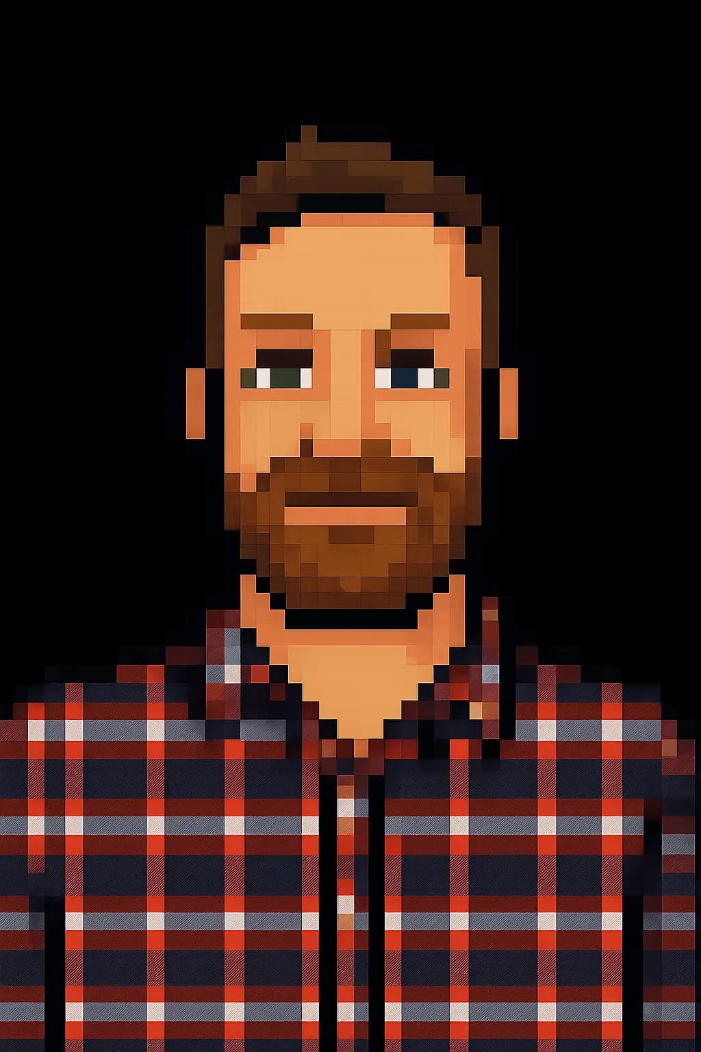A pixel art avatar of Theodore Belo